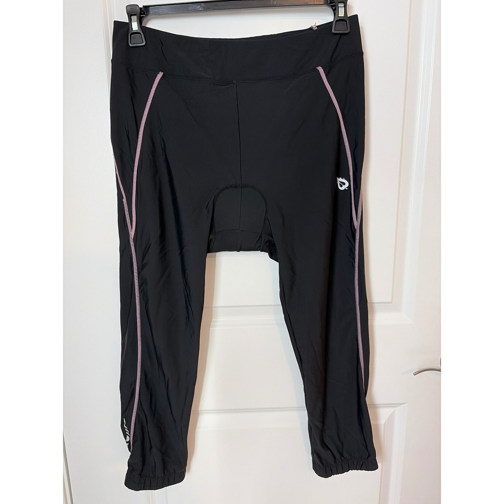 Baleaf Womens XXL Padded Cycling Pants Black Capri Bike Leggings 3D Chamois Pink